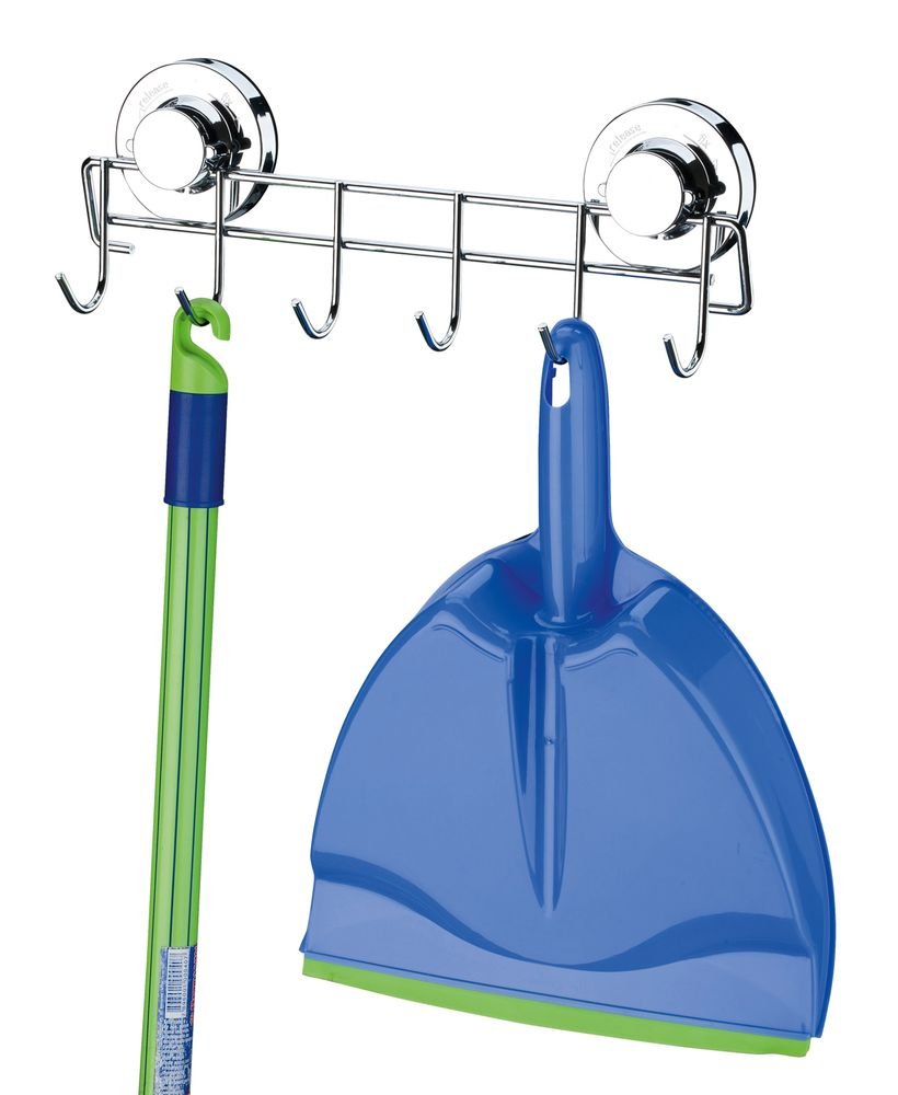 suporte multiuso 6 posicoes com ventosa future inox cromado