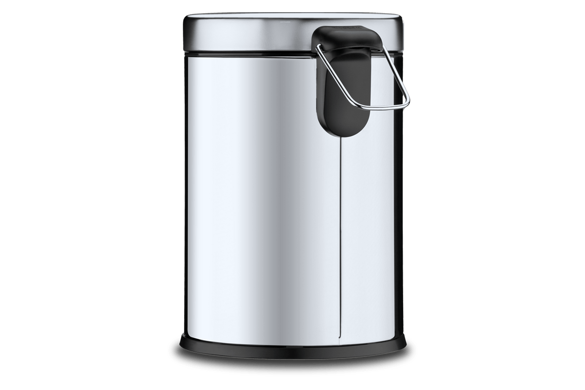 lixeira com pedal e balde brinox 3 litros inox 2