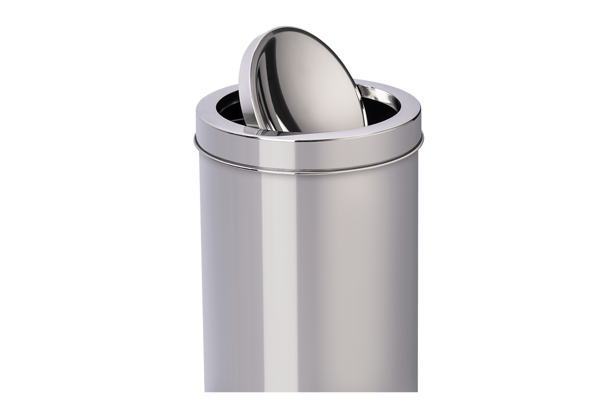 lixeira com tampa basculante 7 8 litros brinox inox
