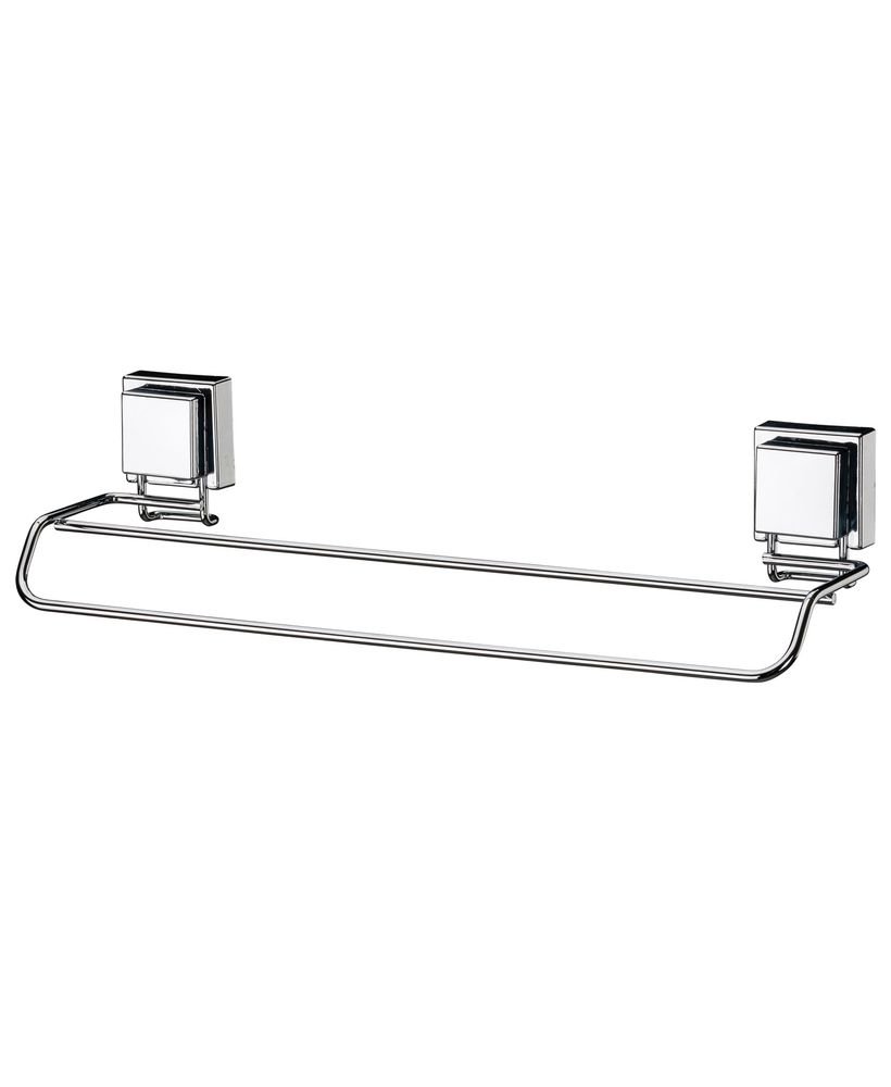 toalheiro duplo future 45cm com ventosas inox cromado 2