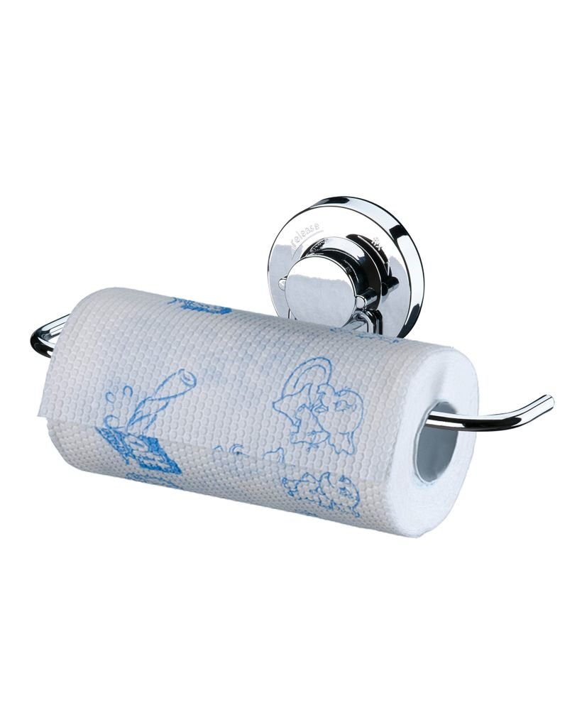 suporte future para rolo papel toalha com ventosa inox cromado