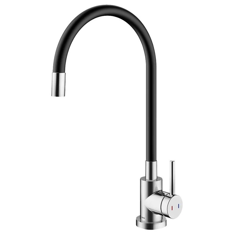torneira misturador monocomando docol spice 905657 de bancada preta