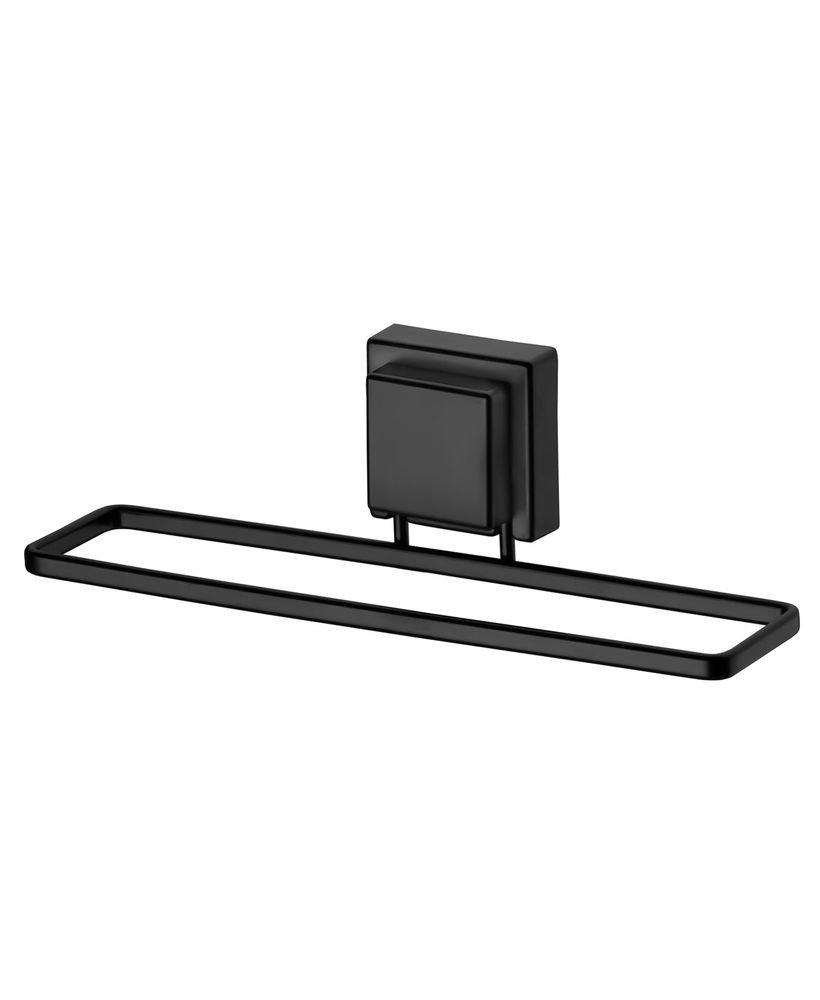 toalheiro de lavabo 25cm com ventosa preto fosco 3
