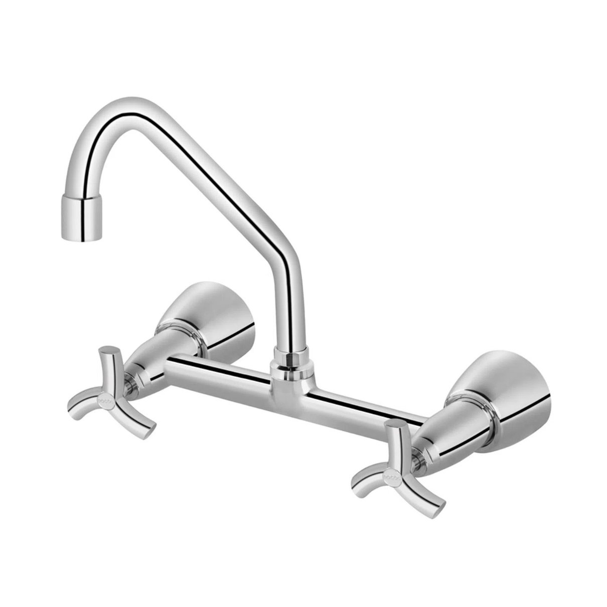 04 torneira misturador docol primor 673806 de parede cromada