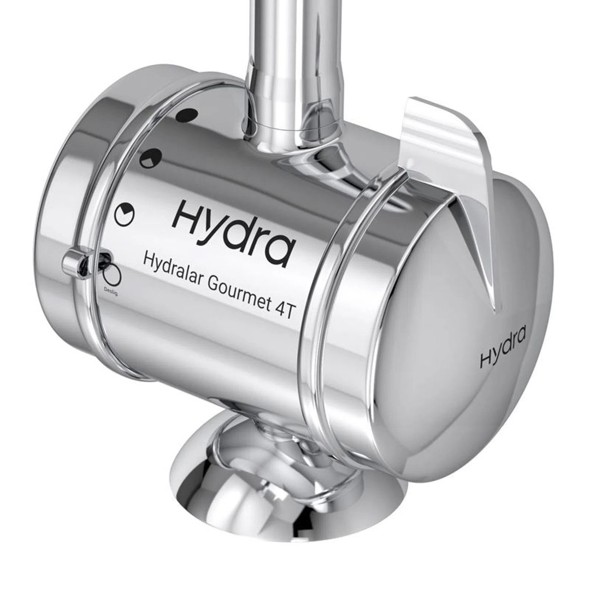 03 torneira eletrica hydra hydralar gourmet 4t de bancada preta cromado