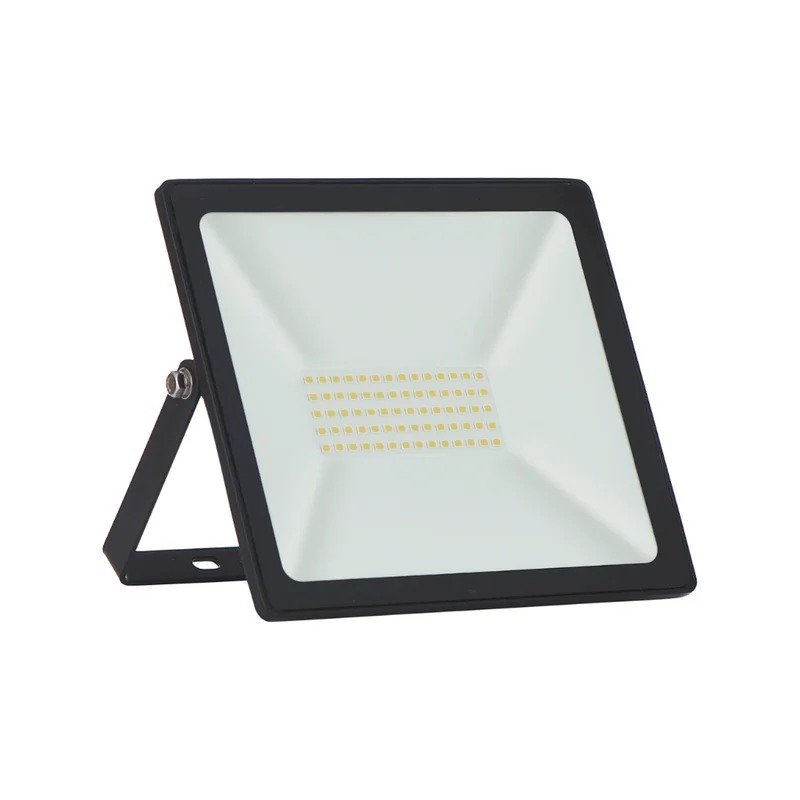 01 refletor taschibra slim led 50w 6500k branco