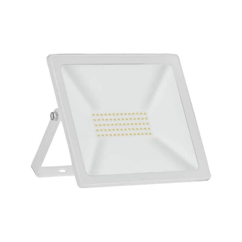 02 refletor taschibra slim led 50w 6500k branco