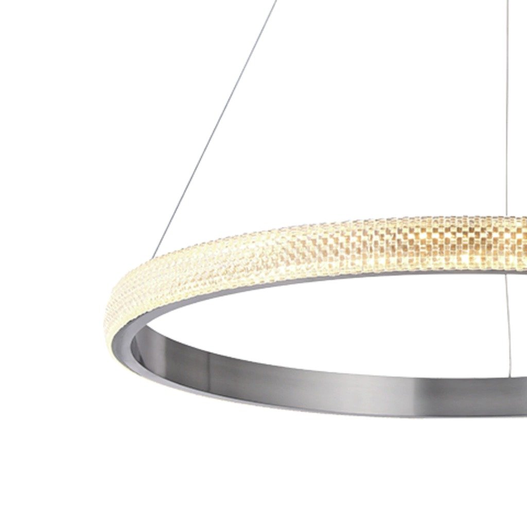 02 lustre pendente bella oca cromado led bivolt