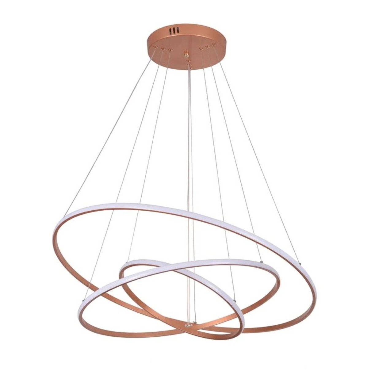07 lustre pendente nordecor inverse redondo 2090 1 led cobre bivolt
