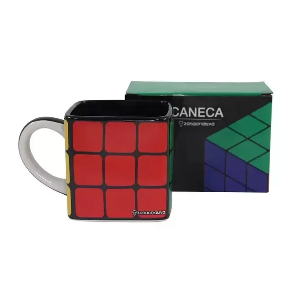 caneca-cubo-3D-quadrada-cerâmica-preta-300ML-cubo-magico