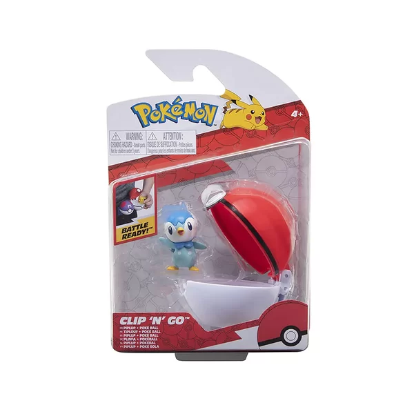 Boneco Pokémon Piplup + Poké Ball