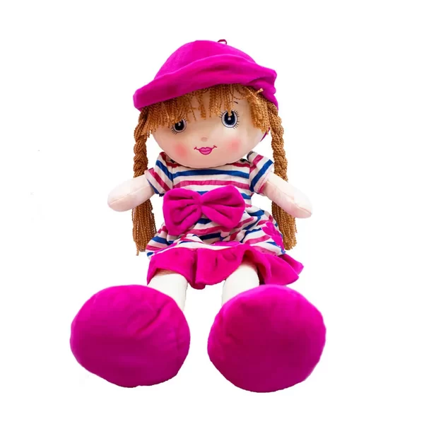 Boneca de Pano com Chapéu Pink e Pernas Compridas 65 cm Fofy Toys