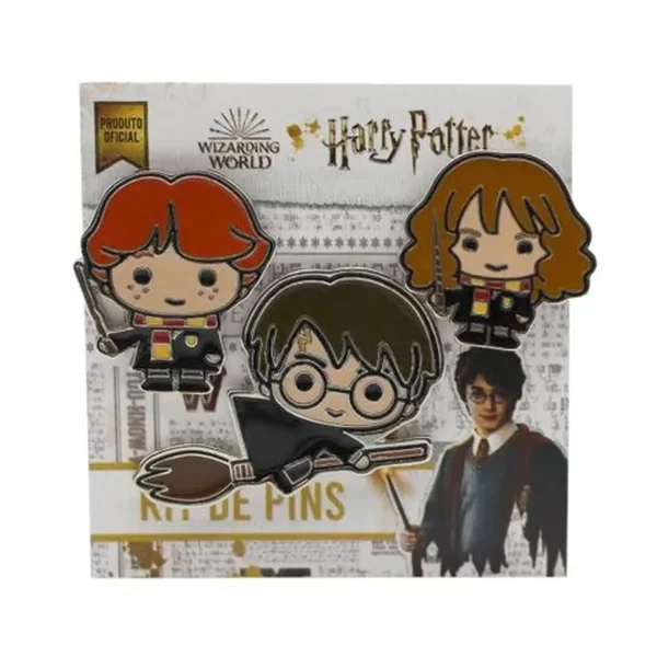 Kit C/3 Pins Harry Potter e Amigos - Zona Criativa