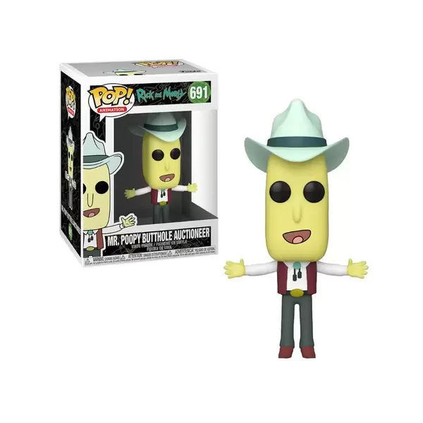 Funko Pop Rick and Morty Mr Poopy Butthole Auctioneer 691