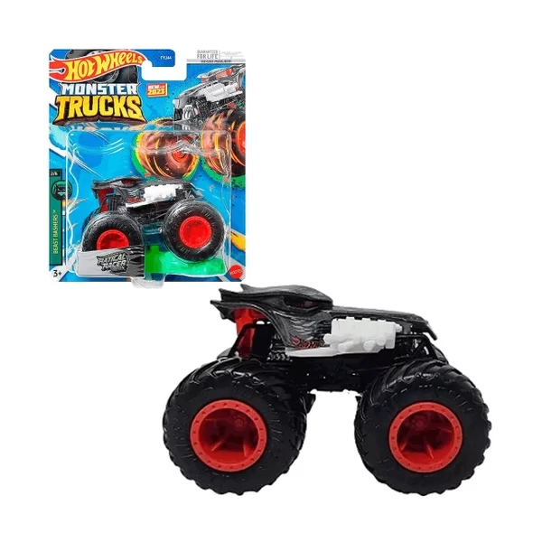 01 carrinho monster trucks hot wheels ratical racer