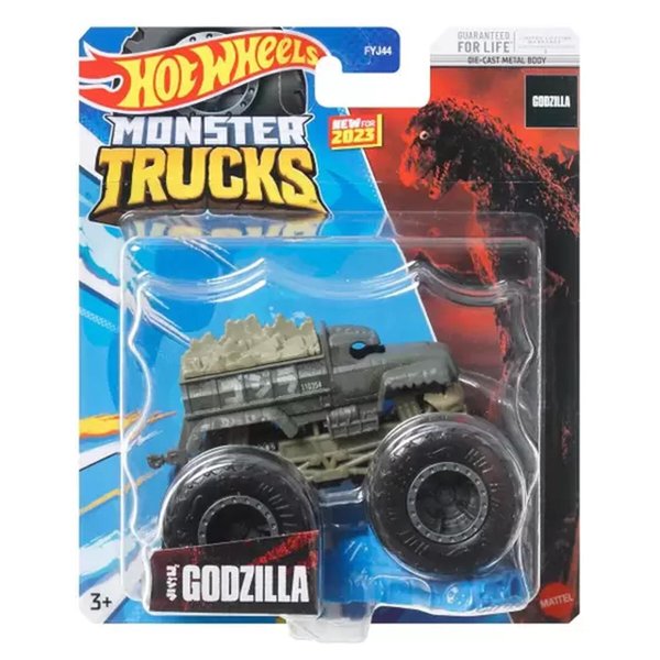 04 carrinho monster trucks hot wheels godzilla