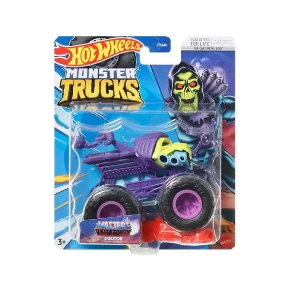 04 carrinho monster trucks hot wheels skeletor