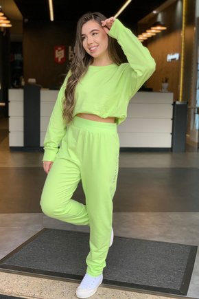 Calça legging verde ervilha Colcci