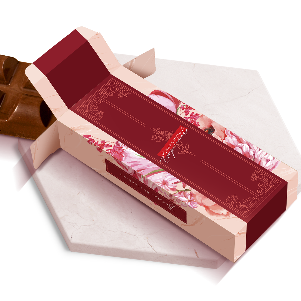 Caixa para Barra 150g sem Visor Roses (10 unidades) Caixa para Barra 150g sem Visor Roses (10 unidades)