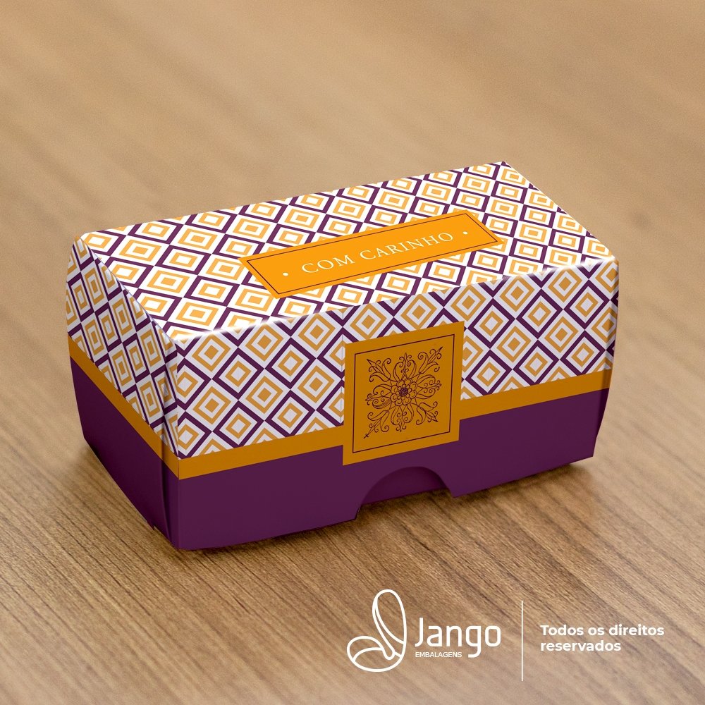 Caixa para 2 Doces Violeta Detalhes (10 unidades) Caixa para 2 Doces Violeta Detalhes (10 unidades)