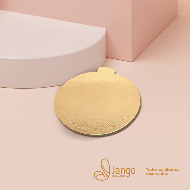 Base Laminada Redonda Dourada 5,5 cm (50 unidades) Base Laminada Redonda Dourada 5,5 cm (50 unidades)
