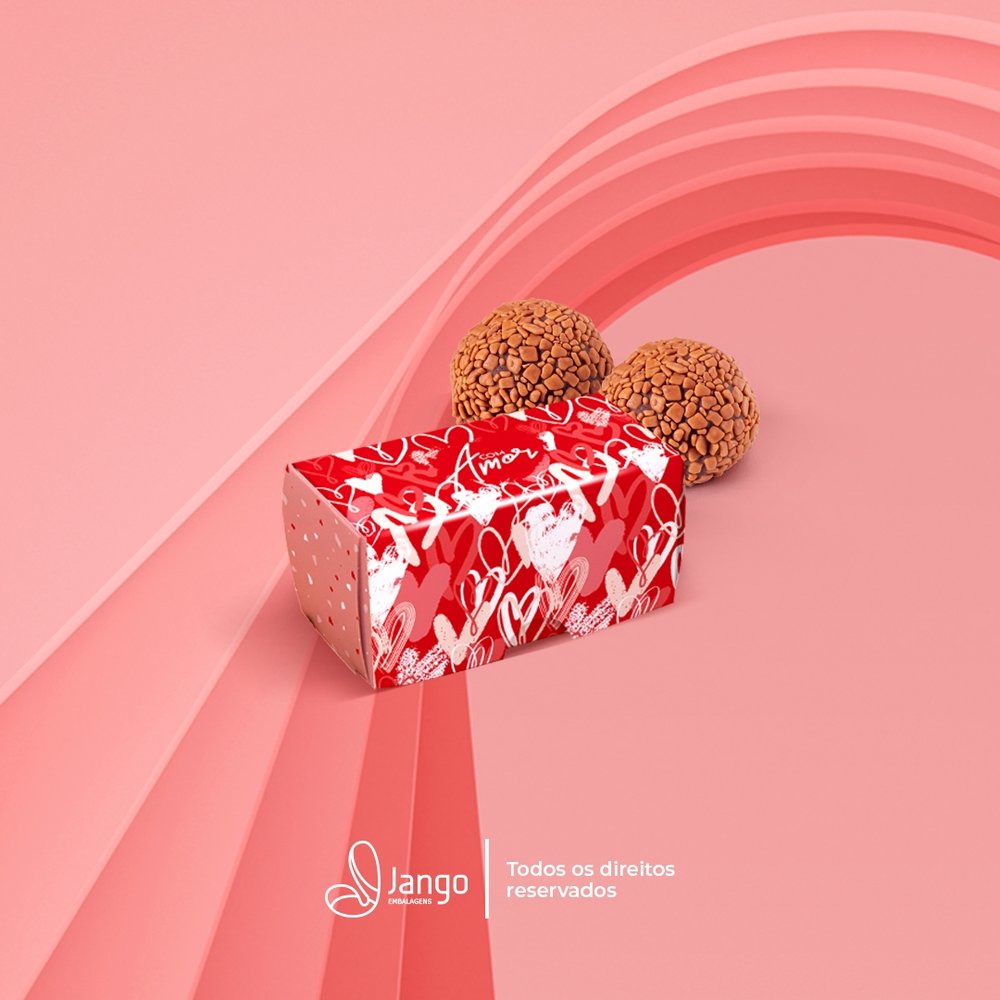 Caixa para 2 Doces Amor (10 unidades) Caixa para 2 Doces Amor (10 unidades)
