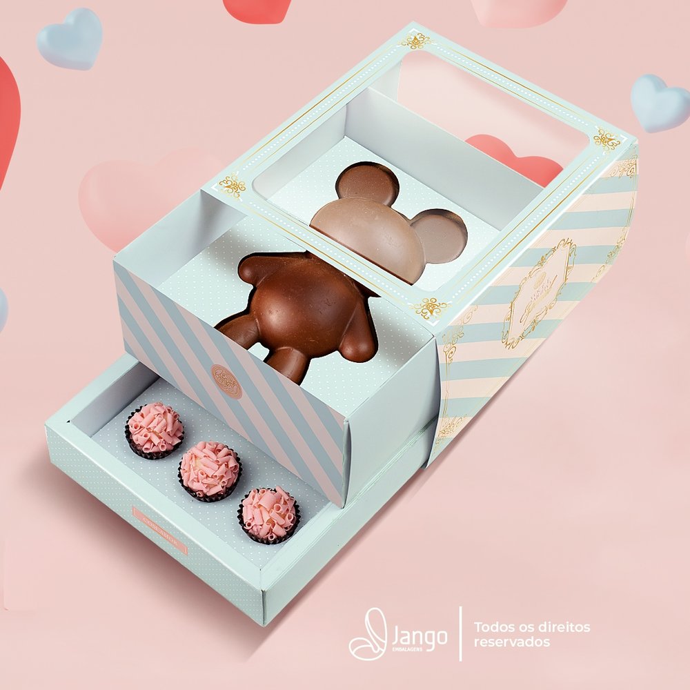 Caixa Gaveta + Berço Urso com Doces Afeto (5 unidades) Caixa Gaveta + Berço Urso com Doces Afeto (5 unidades)