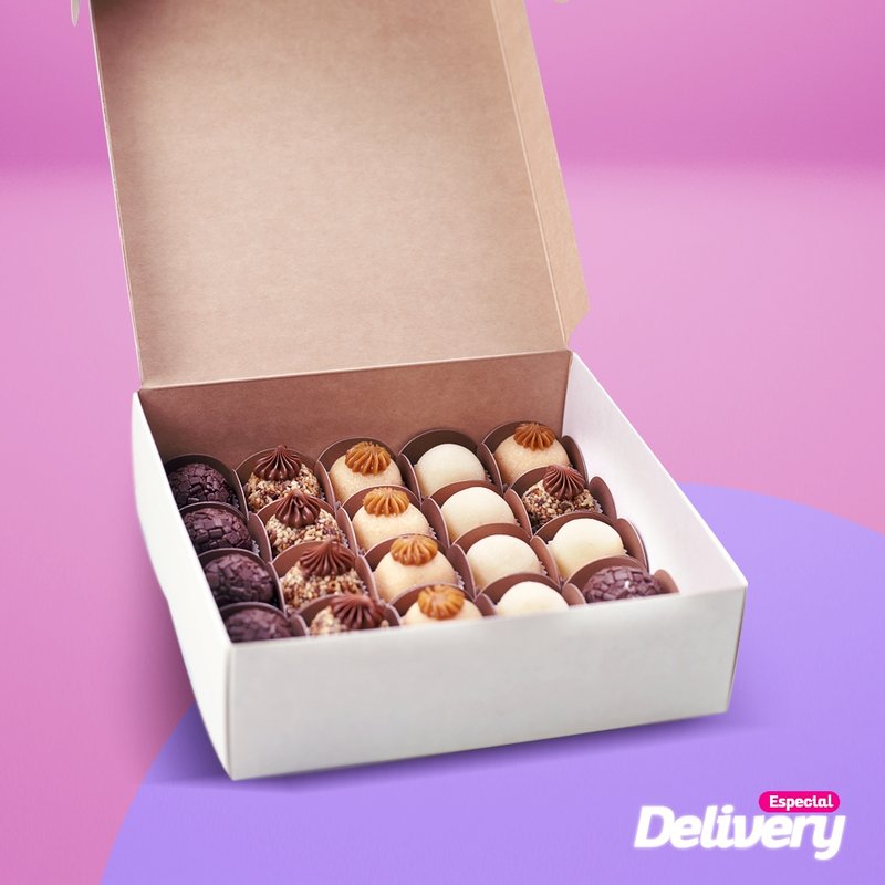 Caixa 25 Doces Delivery Branca-Parda (25 unidades) Caixa 25 Doces Delivery Branca-Parda (25 unidades)