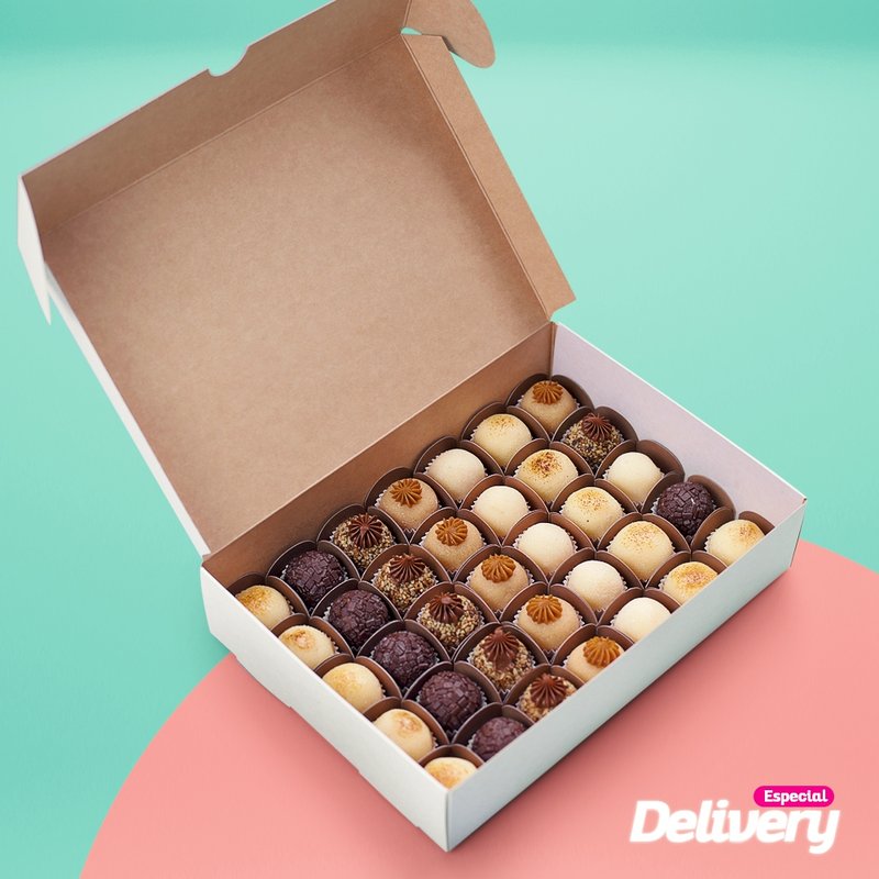 Caixa 35 Doces Delivery Branca-Parda (25 unidades) Caixa 35 Doces Delivery Branca-Parda (25 unidades)
