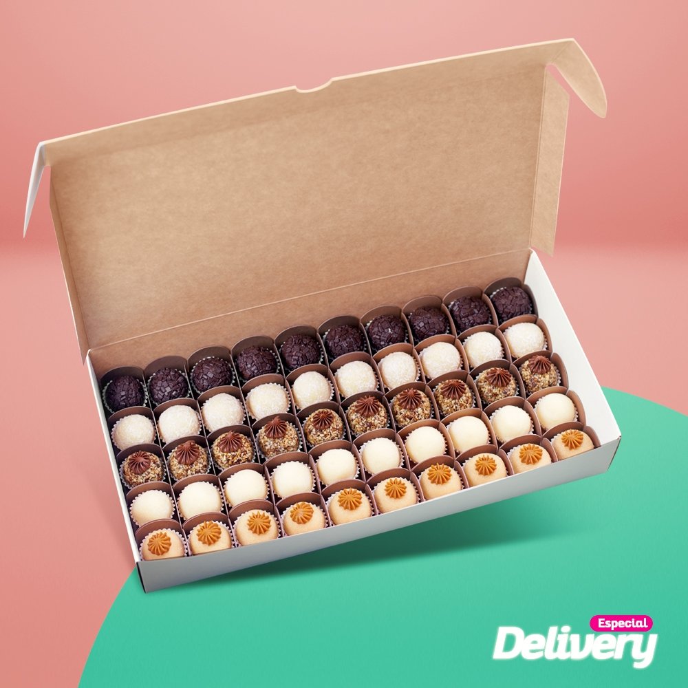 Caixa 50 Doces Delivery Branca-Parda (25 unidades) Caixa 50 Doces Delivery Branca-Parda (25 unidades)
