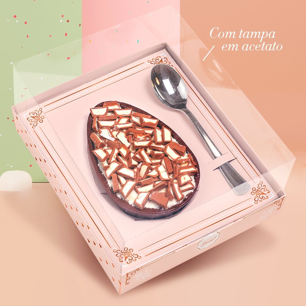 Caixa para Ovo de Colher Ajustável 250g-350g-500g Admiração (10 unidades) Caixa para Ovo de Colher Ajustável 250g-350g-500g Admiração (10 unidades)