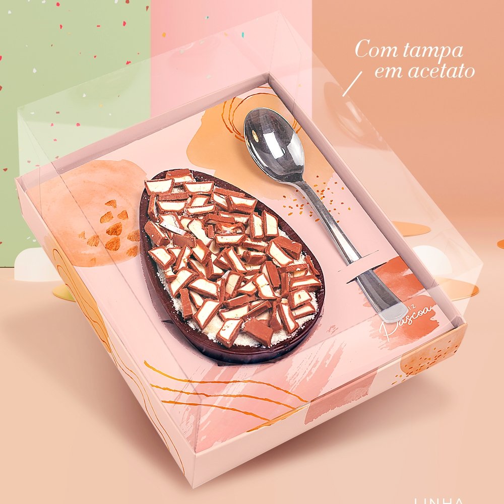 Caixa para Ovo de Colher Ajustável 250g-350g-500g Ternura (10 unidades) Caixa para Ovo de Colher Ajustável 250g-350g-500g Ternura (10 unidades)