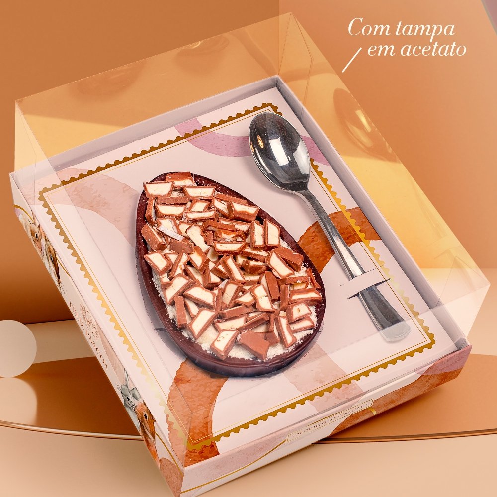 Caixa para Ovo de Colher Ajustável 250g-350g-500g Sonho (10 unidades) Caixa para Ovo de Colher Ajustável 250g-350g-500g Sonho (10 unidades)