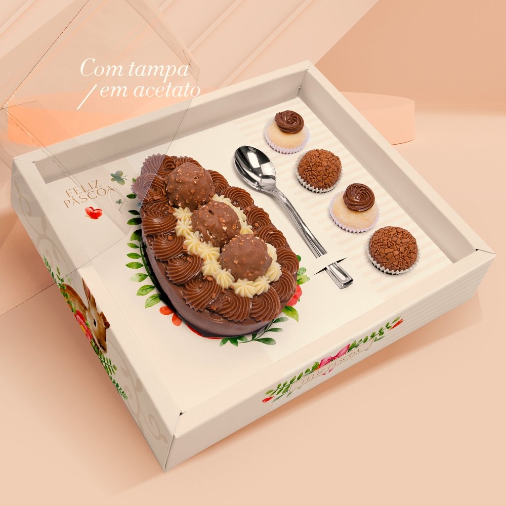 Caixa para Ovo de Colher 150g-250g + 4 Doces Encantada (10 unidades) Caixa para Ovo de Colher 150g-250g + 4 Doces Encantada (10 unidades)