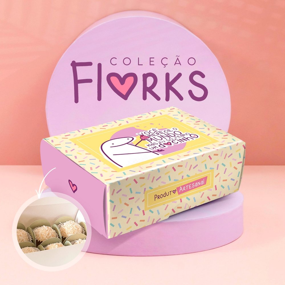 Caixa Flork "Você Merece O Mundo, Mas..." - Linha Florks (10 unidades) Caixa Flork "Você Merece O Mundo, Mas..." - Linha Florks (10 unidades)