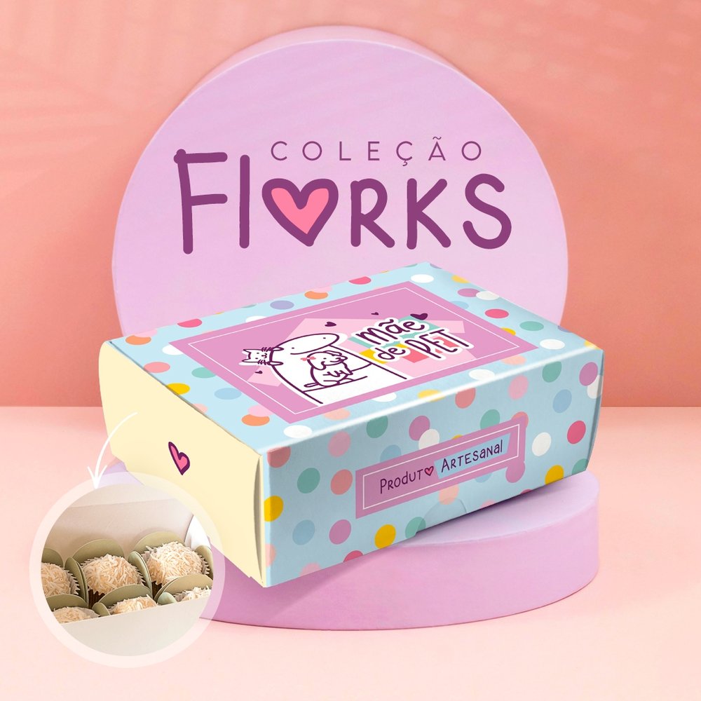Caixa Flork "Mãe De Pet" - Linha Florks (10 unidades) Caixa Flork "Mãe De Pet" - Linha Florks (10 unidades)