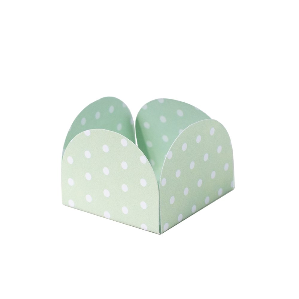 Caixetas F-32 Verde Claro Com Poa Branco (50 unidades) Caixetas F-32 Verde Claro Com Poa Branco (50 unidades)