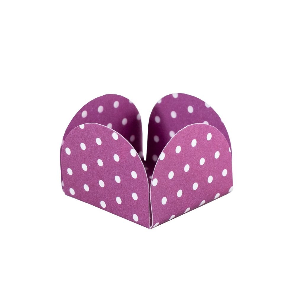 Forminha Caixeta 4 Pétalas F-43 Roxo Poa (50 unidades) Forminha Caixeta 4 Pétalas F-43 Roxo Poa (50 unidades)