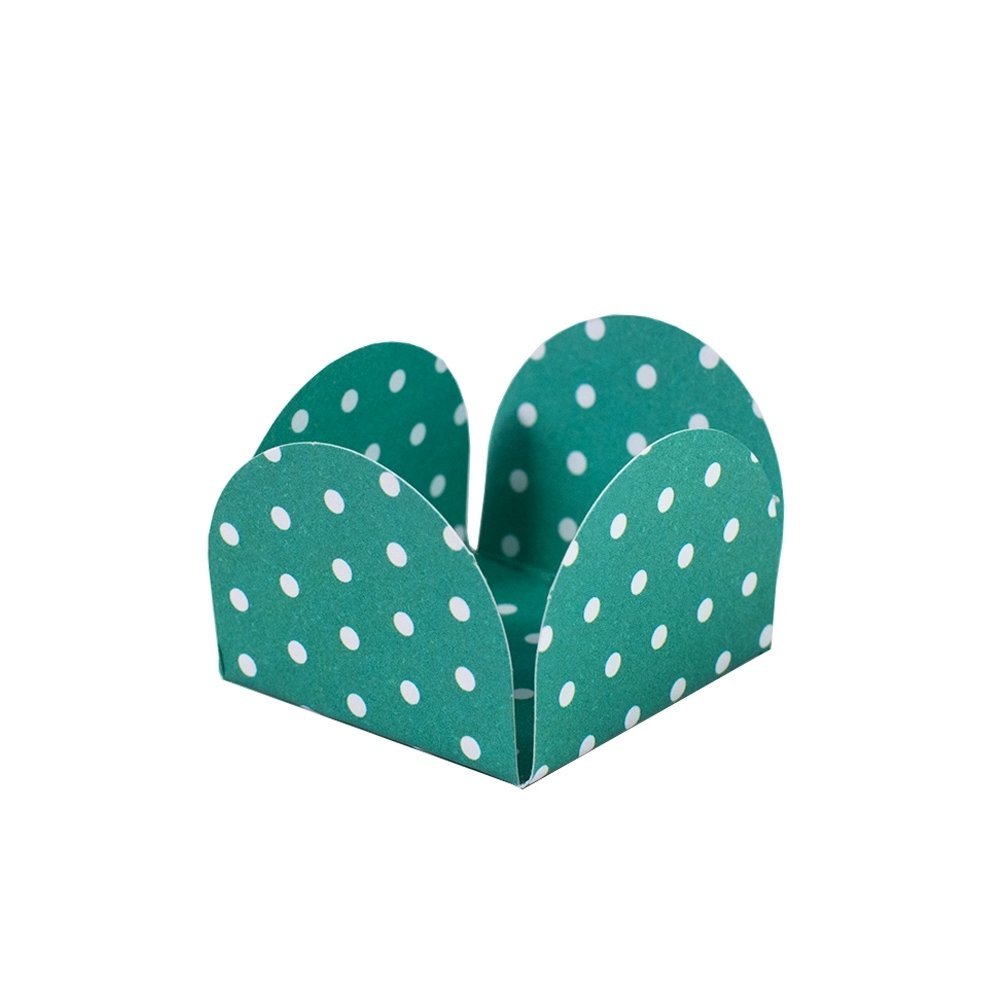 Forminha Caixeta 4 Pétalas F-48 Verde Poa (50 unidades) Forminha Caixeta 4 Pétalas F-48 Verde Poa (50 unidades)