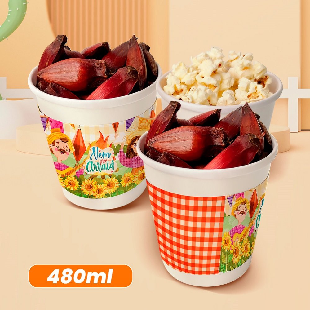 Cinta para Baldinho De Papel 480ml Arraiá (25 unidades) Cinta para Baldinho De Papel 480ml Arraiá (25 unidades)