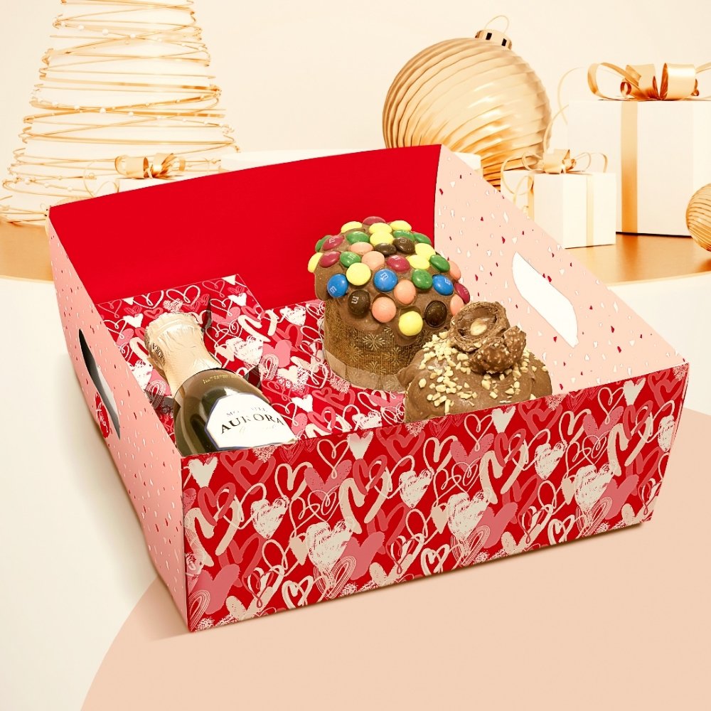 Cesta Multiuso Amor com Berço 2 Mini Panetone de Acetato (10 unidades) Cesta Multiuso Amor com Berço 2 Mini Panetone de Acetato (10 unidades)