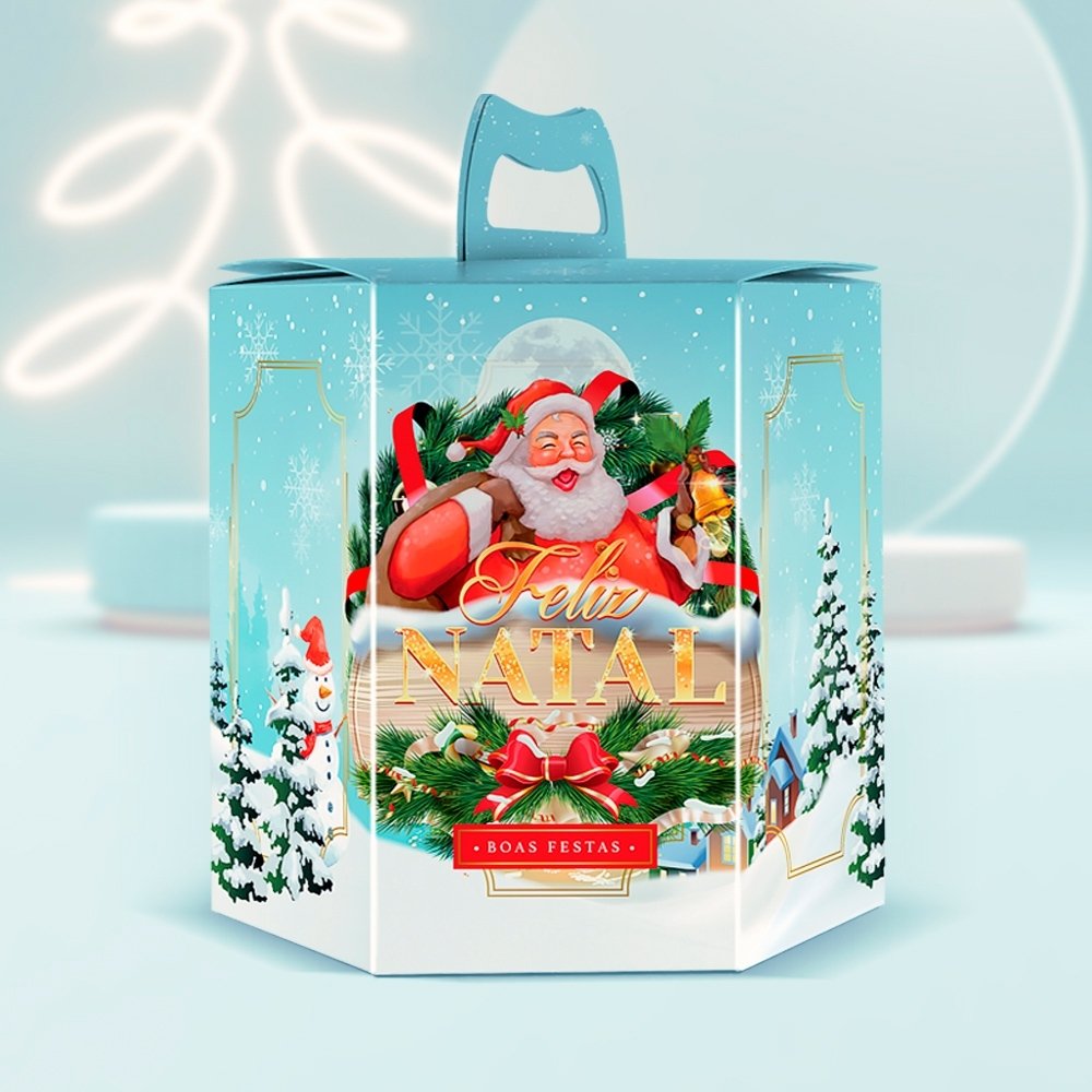 Caixa para Panetone Sextavada Hohoho (10 unidades) Caixa para Panetone Sextavada Hohoho (10 unidades)