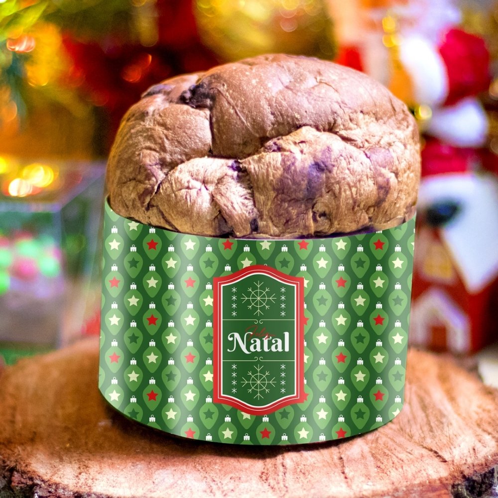 Cinta para Panetone Clássica Verde 500g (10 unidades) Cinta para Panetone Clássica Verde 500g (10 unidades)