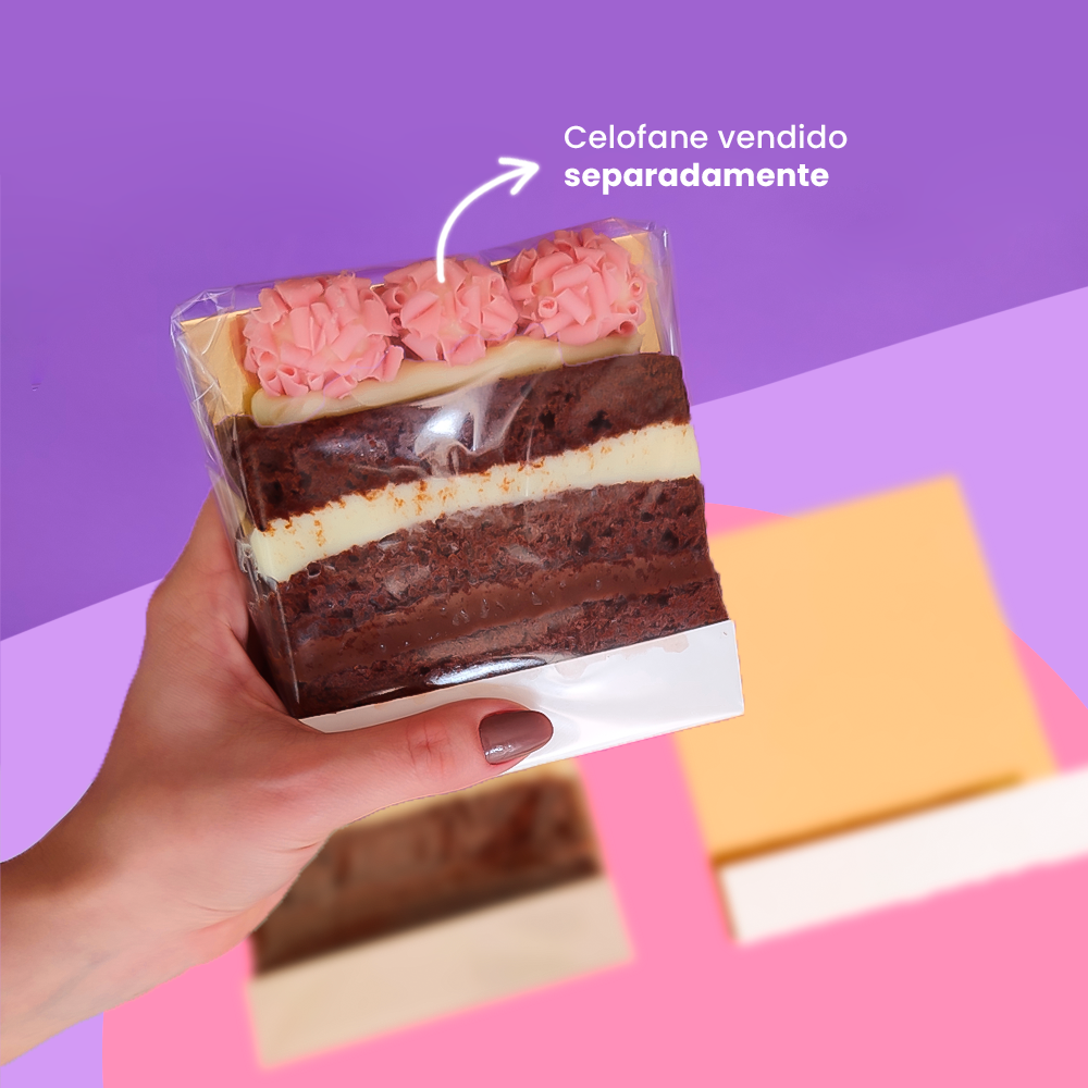Embalagem para Slice Cake Modelo 1 (50 unidades) Embalagem para Slice Cake Modelo 1 (50 unidades)