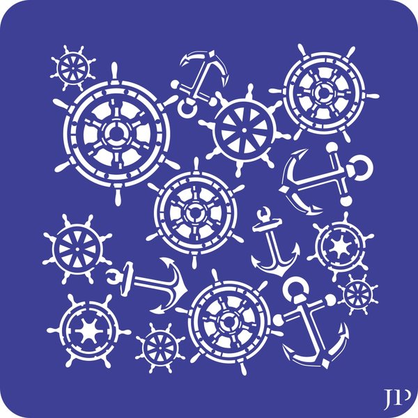 Stencil Nautic 48 - Jeito Próprio Artesanato