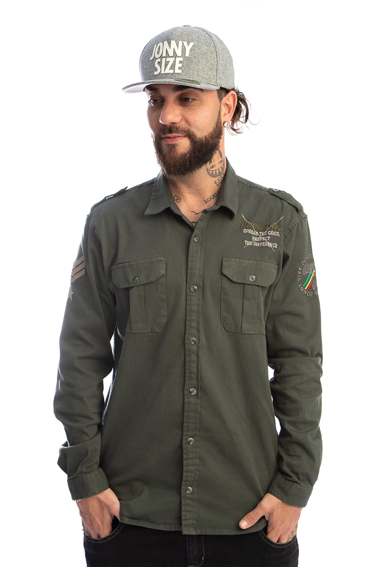 Camisa sarja verde militar 2024 feminina