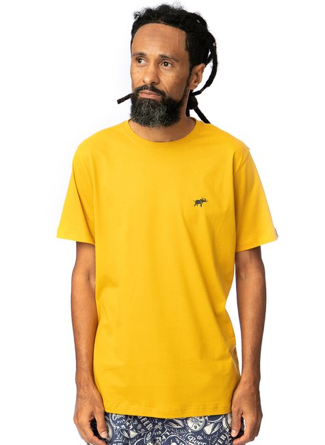 camiseta basica amarela estampa elefantinho 0001b