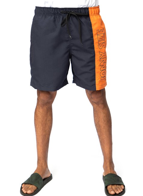 shorts praia boxer masculino medio liso jonny size recortes marinho 0038a