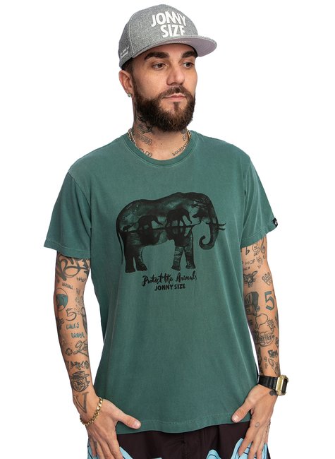 camiseta jonny size elephant p stone verde jet 0155b