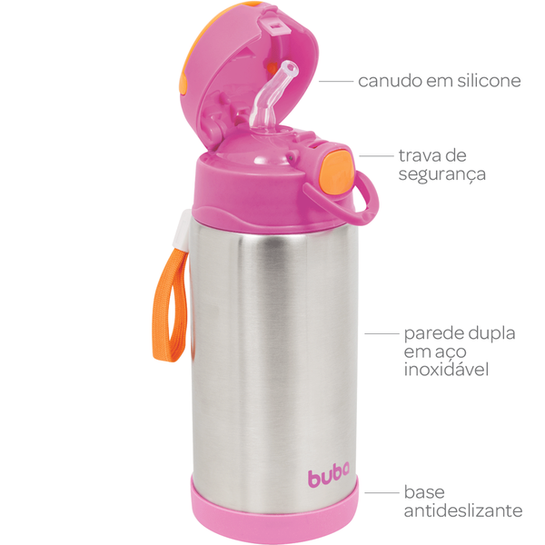 Garrafa Térmica -Vermelha- 400 ml - Personalizada